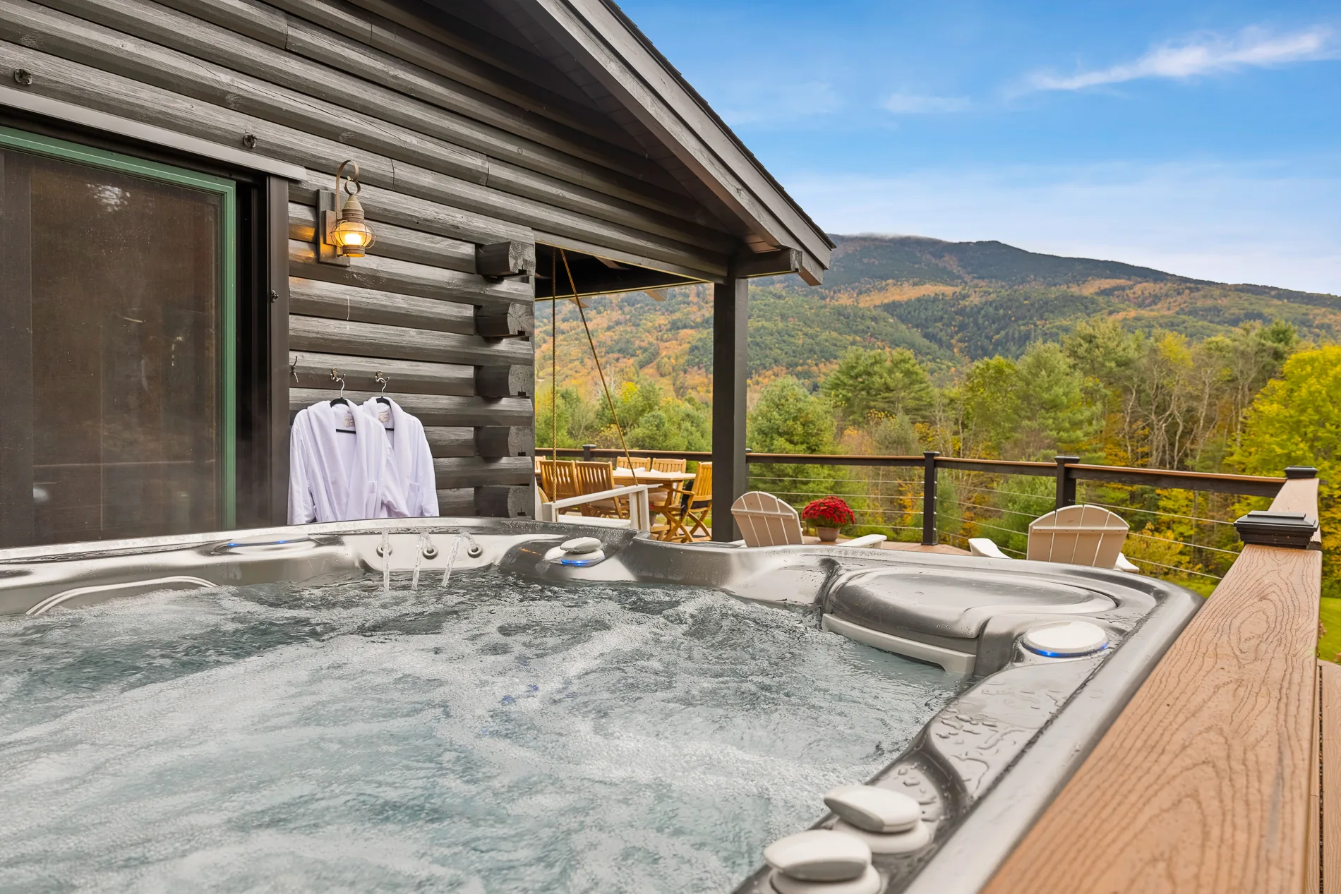 Hot tub on the deck